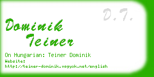 dominik teiner business card